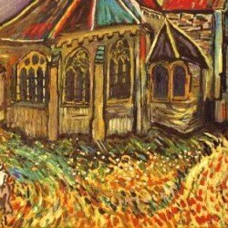 Helmut Schida: Die Kirche von Auvers (Ausschnitt)