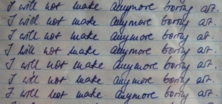 I will not make anymore boring art.