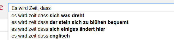 Es wird Zeit dass