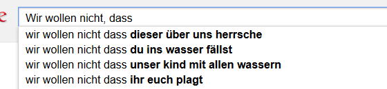 Wir wollen nicht, dass