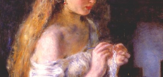 Pierre-Auguste Renoir - Girl crocheting